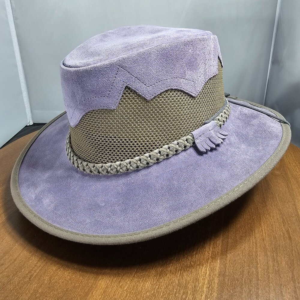 Sirocco Wide Brim Suede Sun Hat American Hat Makers Lilac | NWT | X-Large 7 5/8